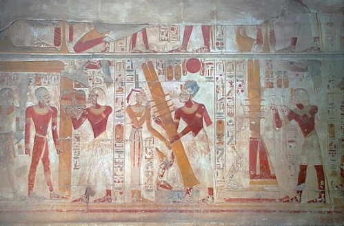 Osiris Hall: The raising of the Djed Pillar